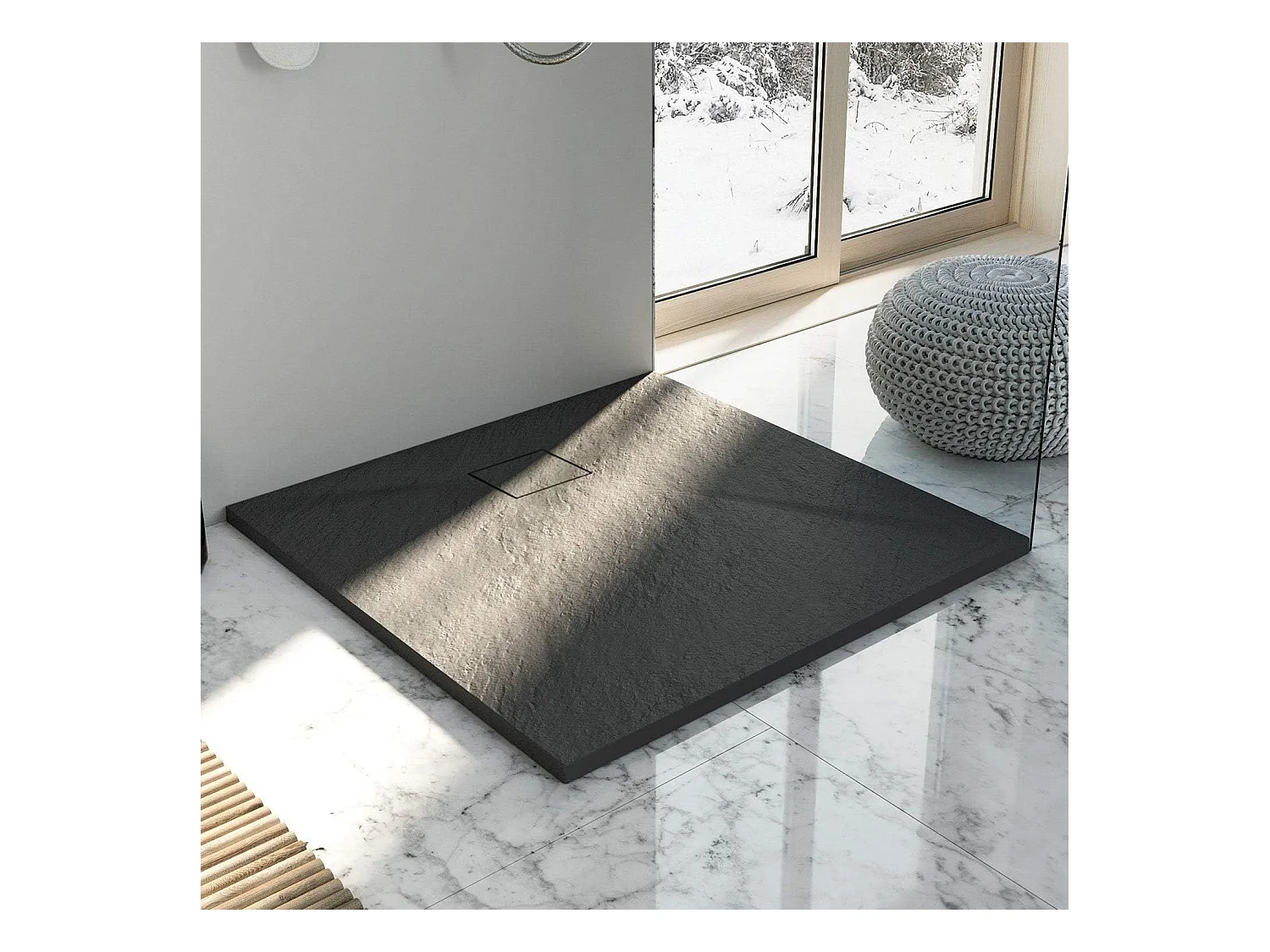 Receveur De Douche Rea Magnum 90X90 Black