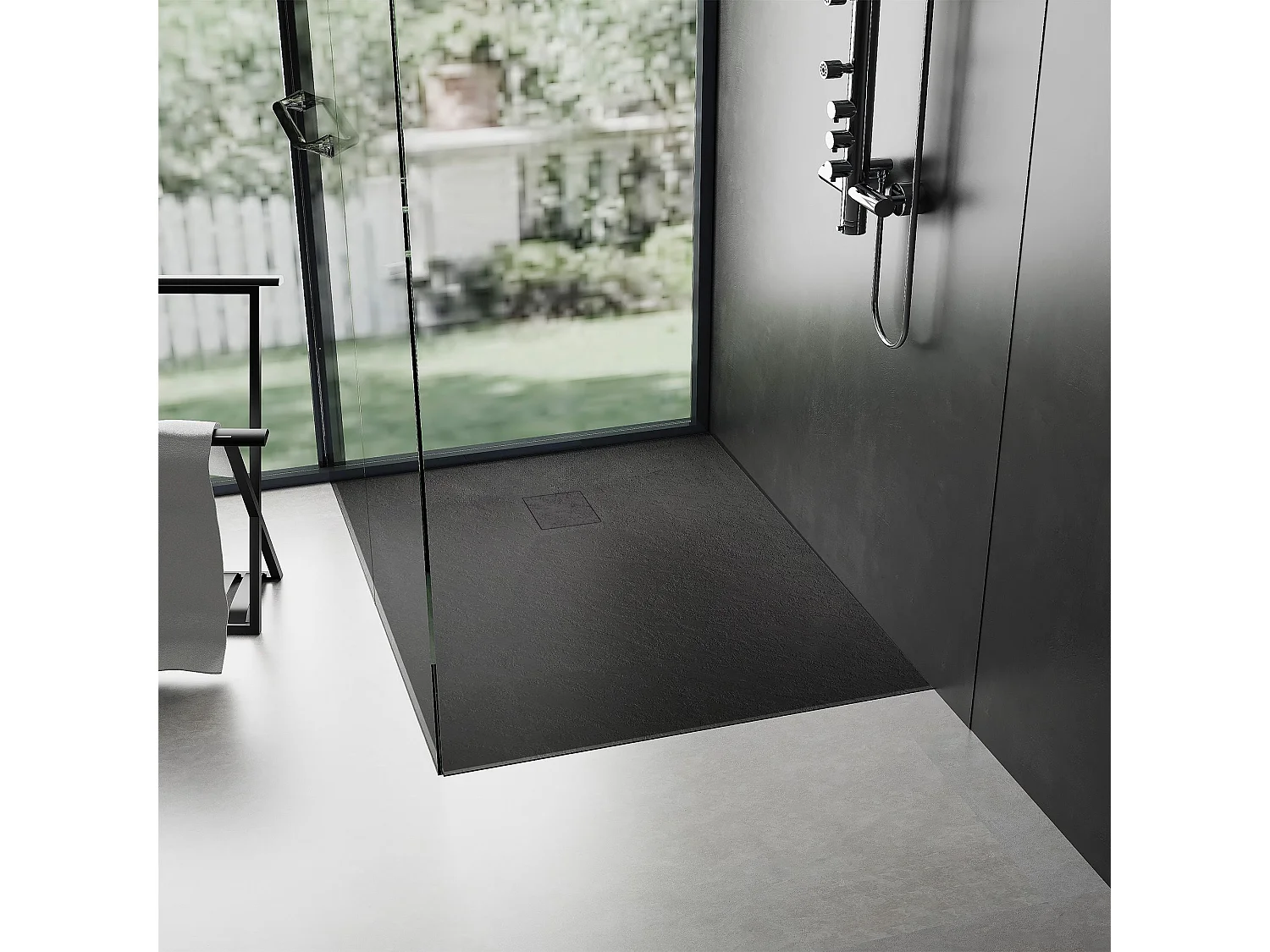 Receveur De Douche Rea Magnum 90X90 Black