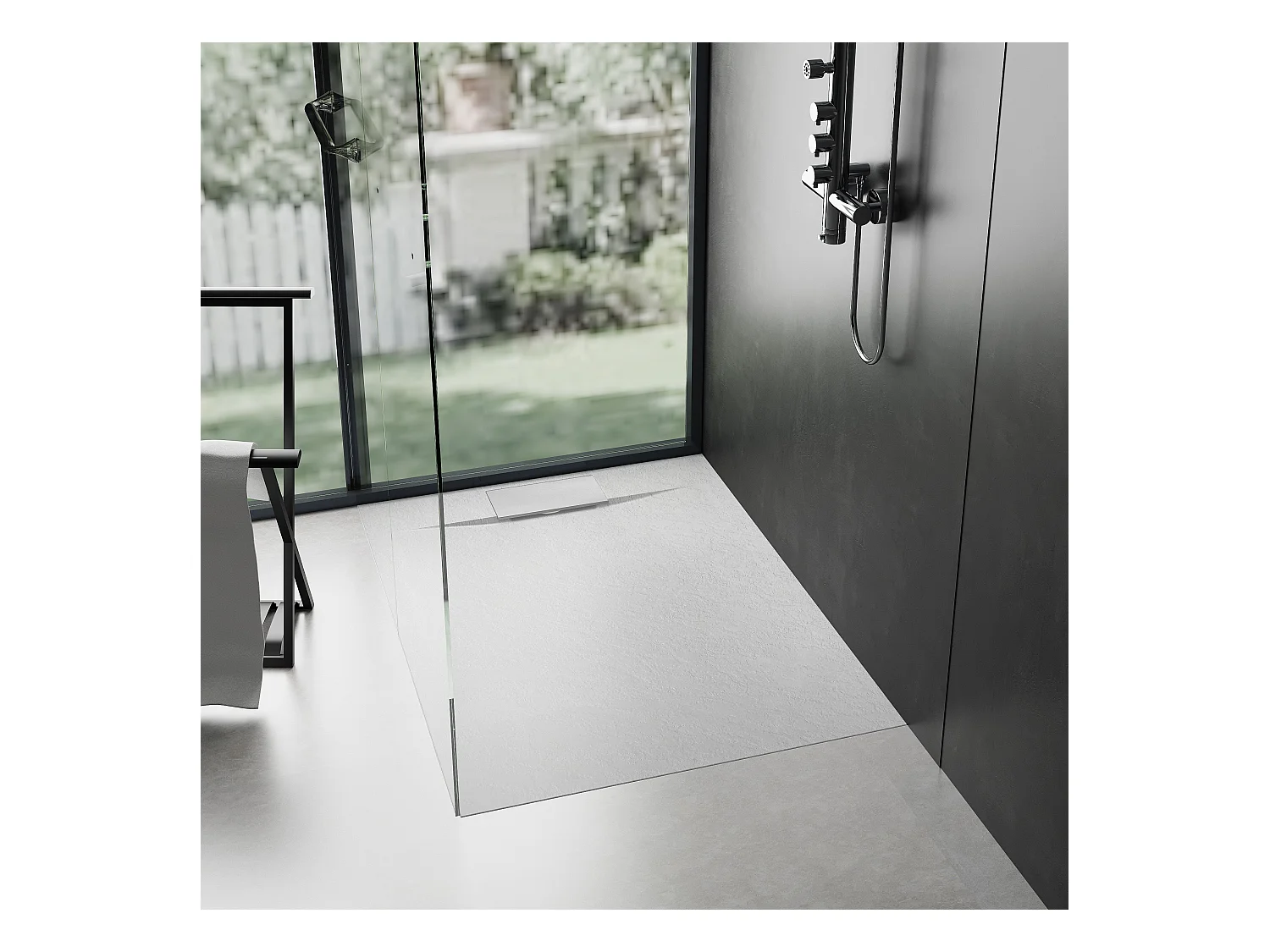Receveur De Douche Rea Bazalt 90X90 White
