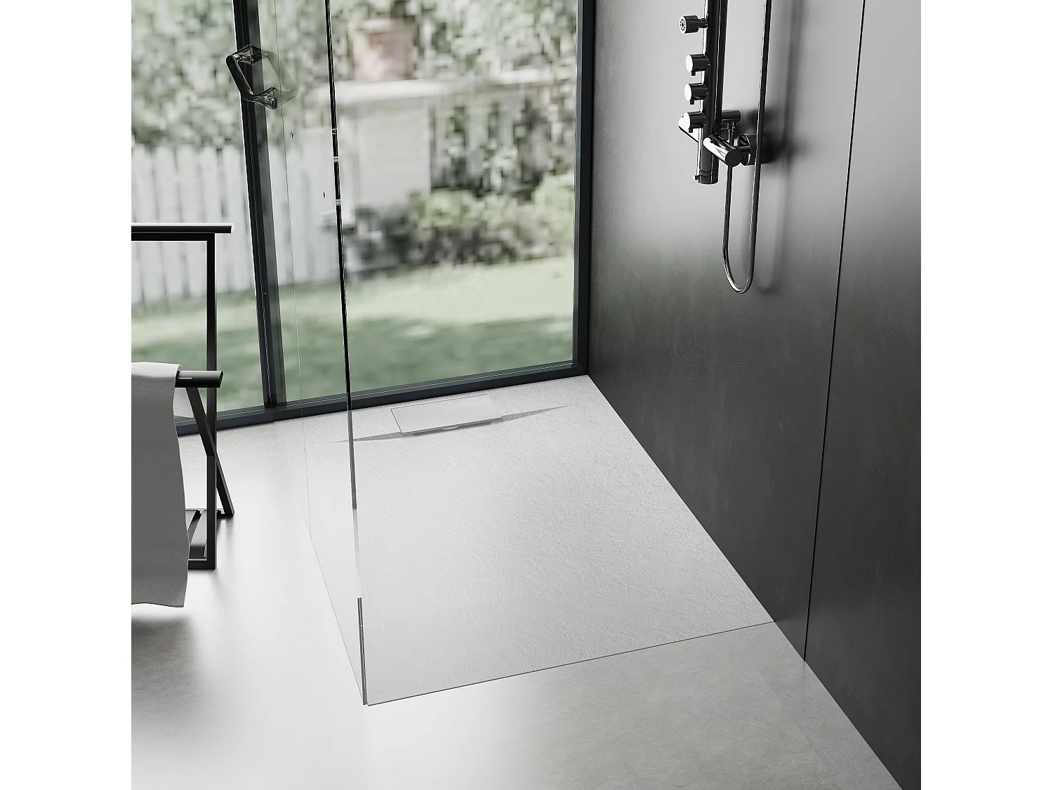 Receveur De Douche Rea Bazalt 90X90 White