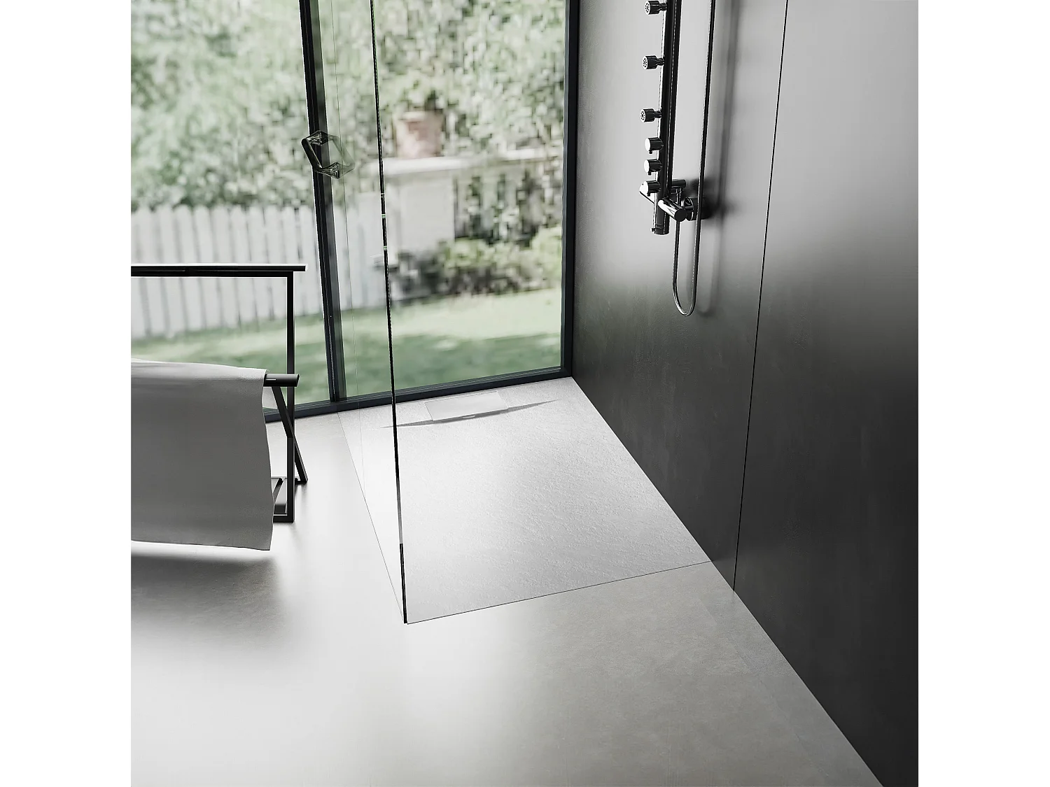 Receveur De Douche Rea Bazalt 90X90 White