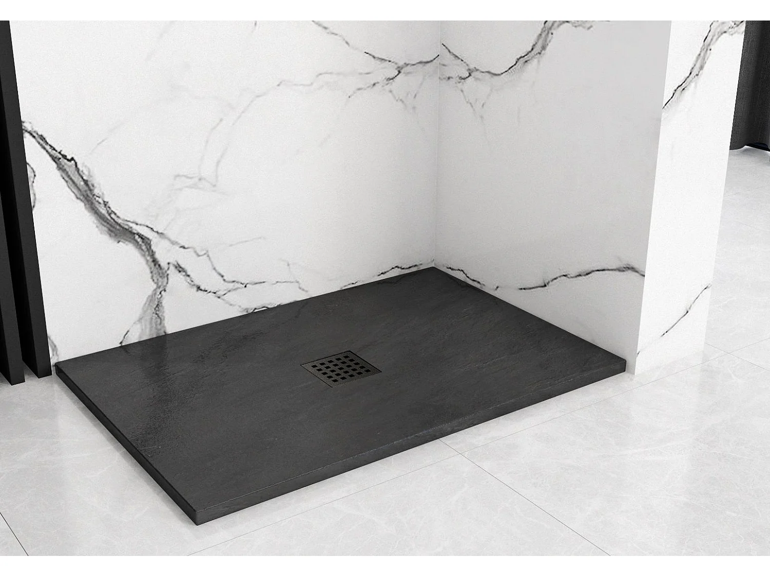 Duschtasse Rea Rock 90X120 Black