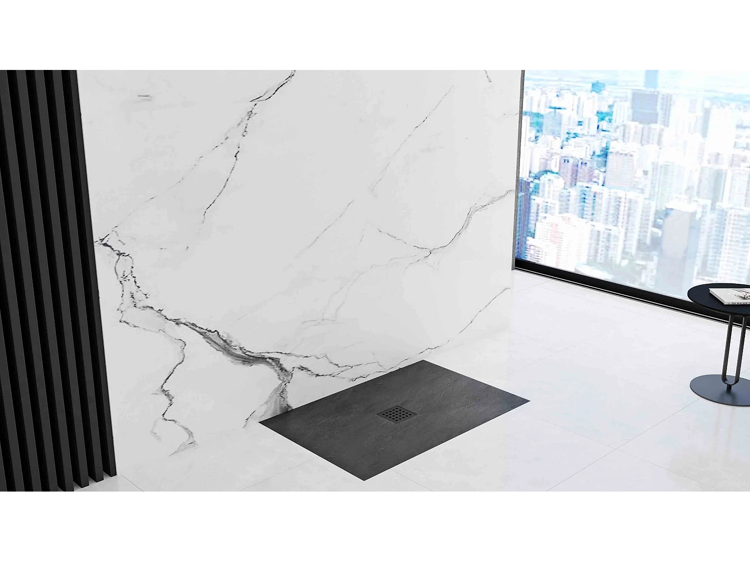 Duschtasse Rea Rock 90X120 Black