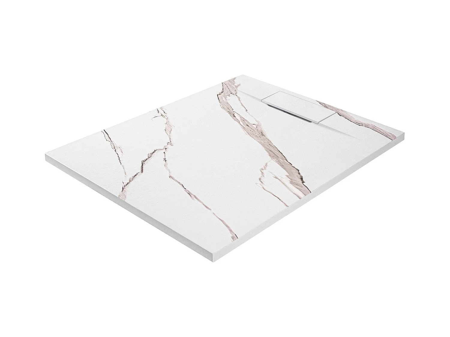 Duschtasse Rea Bazalt Carrara 80X100 White