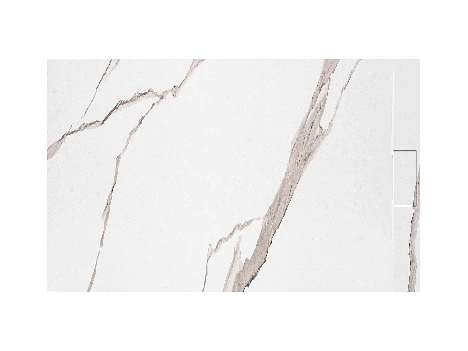 Douchebak Rea Bazalt Carrara 80X100 White