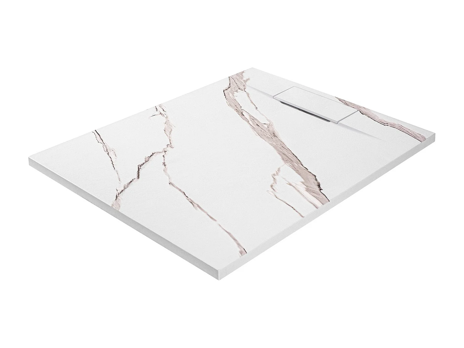 Receveur De Douche Rea Bazalt Carrara 80X100 White