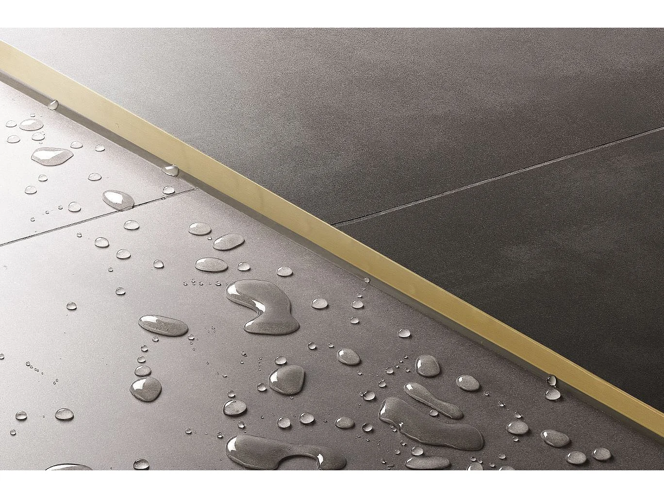 Profilé De Chute Latéral Pour Receveur De Douche Rea 100Cm Left Gold