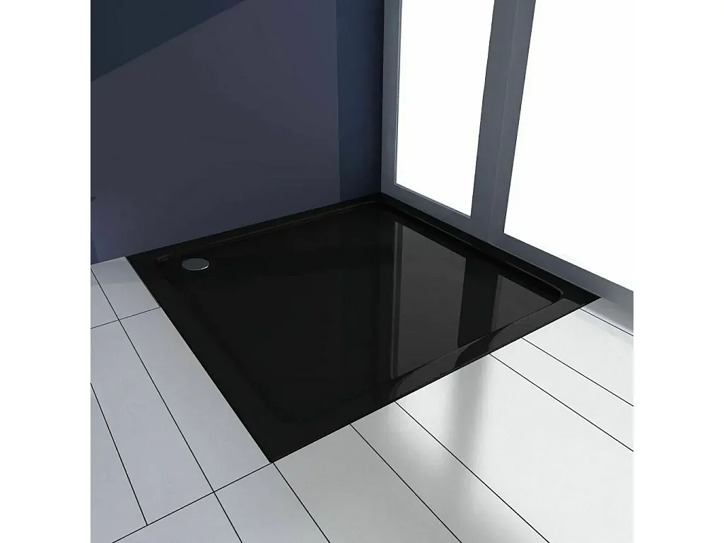 Receveur De Douche Rea Savoy 80X80X6Cm Black