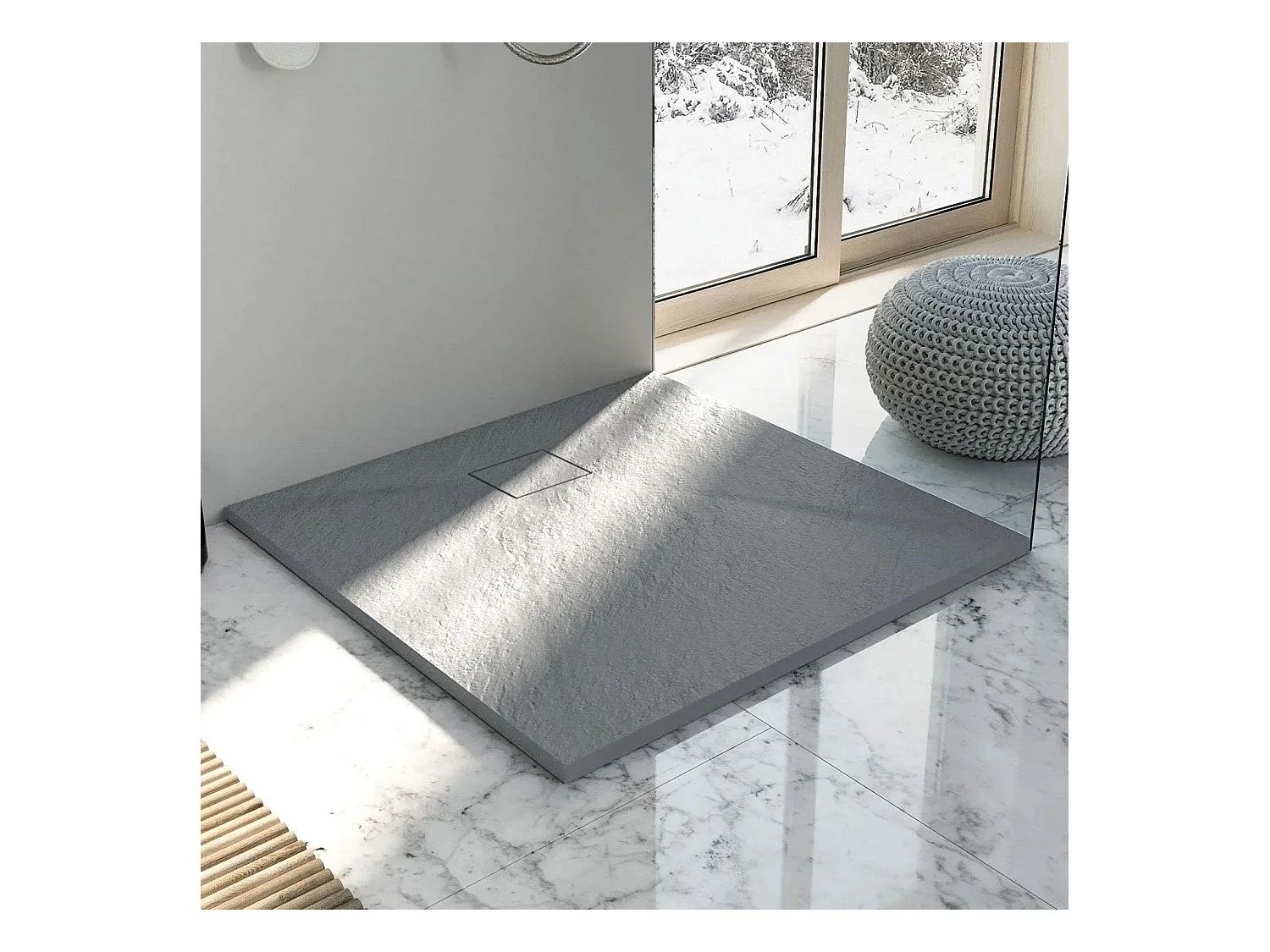 Receveur De Douche Rea Magnum 90X90 Grey