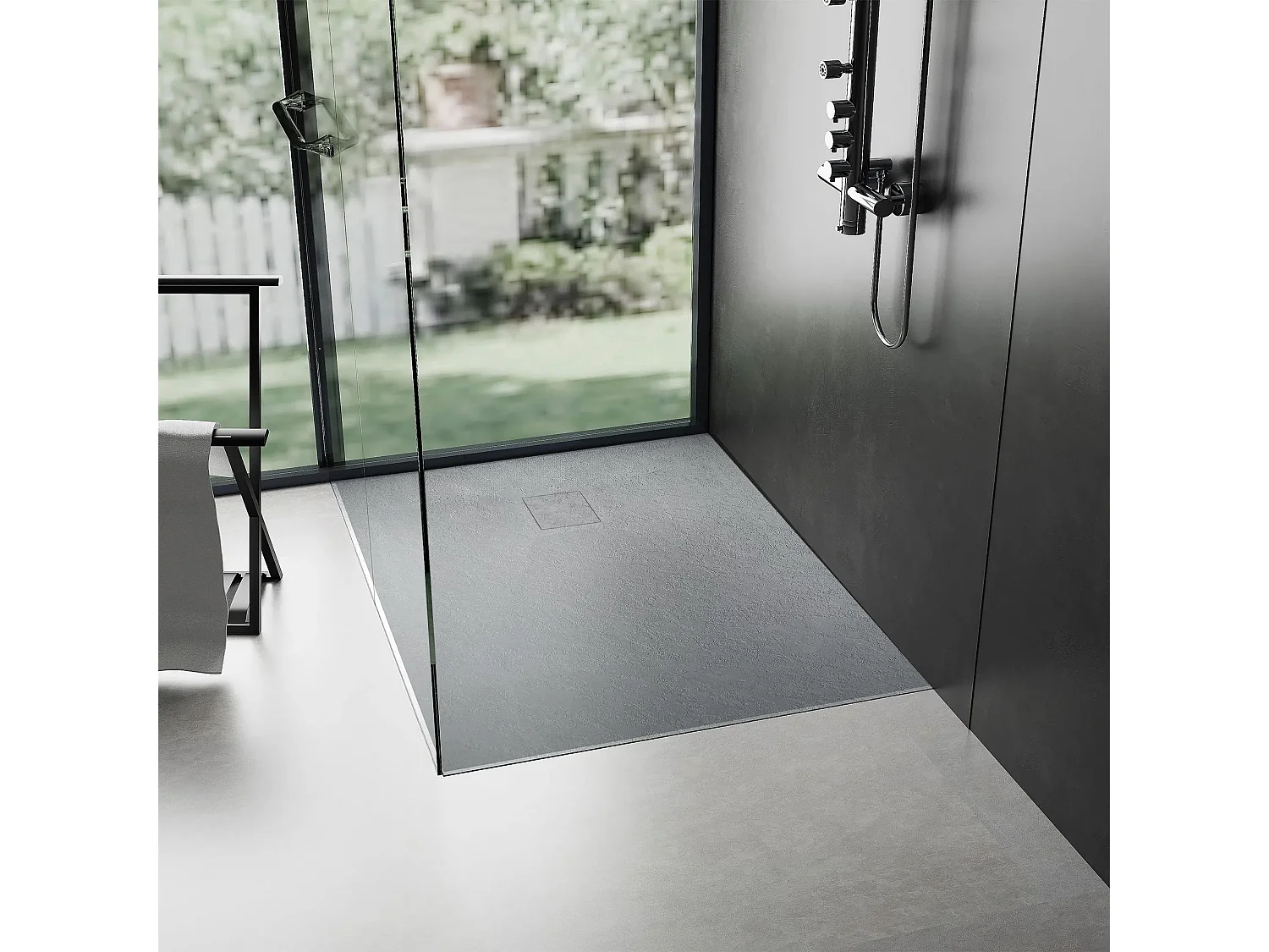 Receveur De Douche Rea Magnum 90X90 Grey