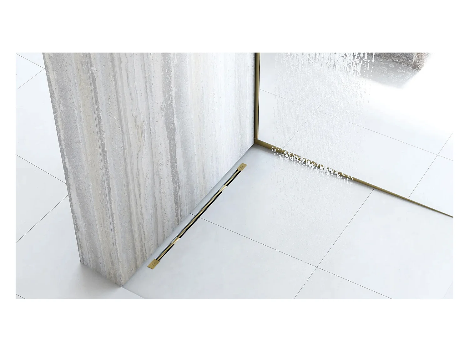 Verloopprofiel Rea 140Cm Left Brush Gold