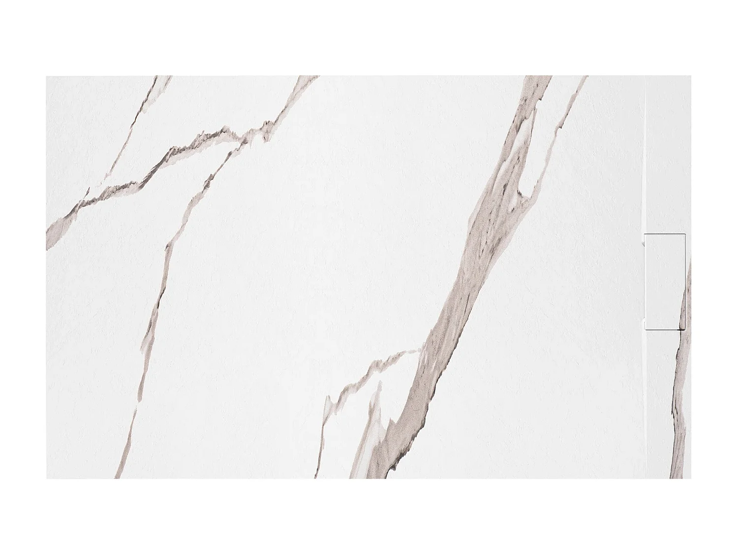 Plato De Ducha Rea Bazalt Carrara 90X120 White