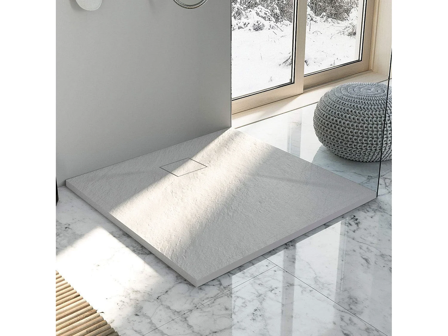 Douchebak Rea Magnum 90X90 White