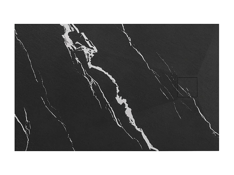 Duschtasse Rea Magnum Carrara 80X100 Black