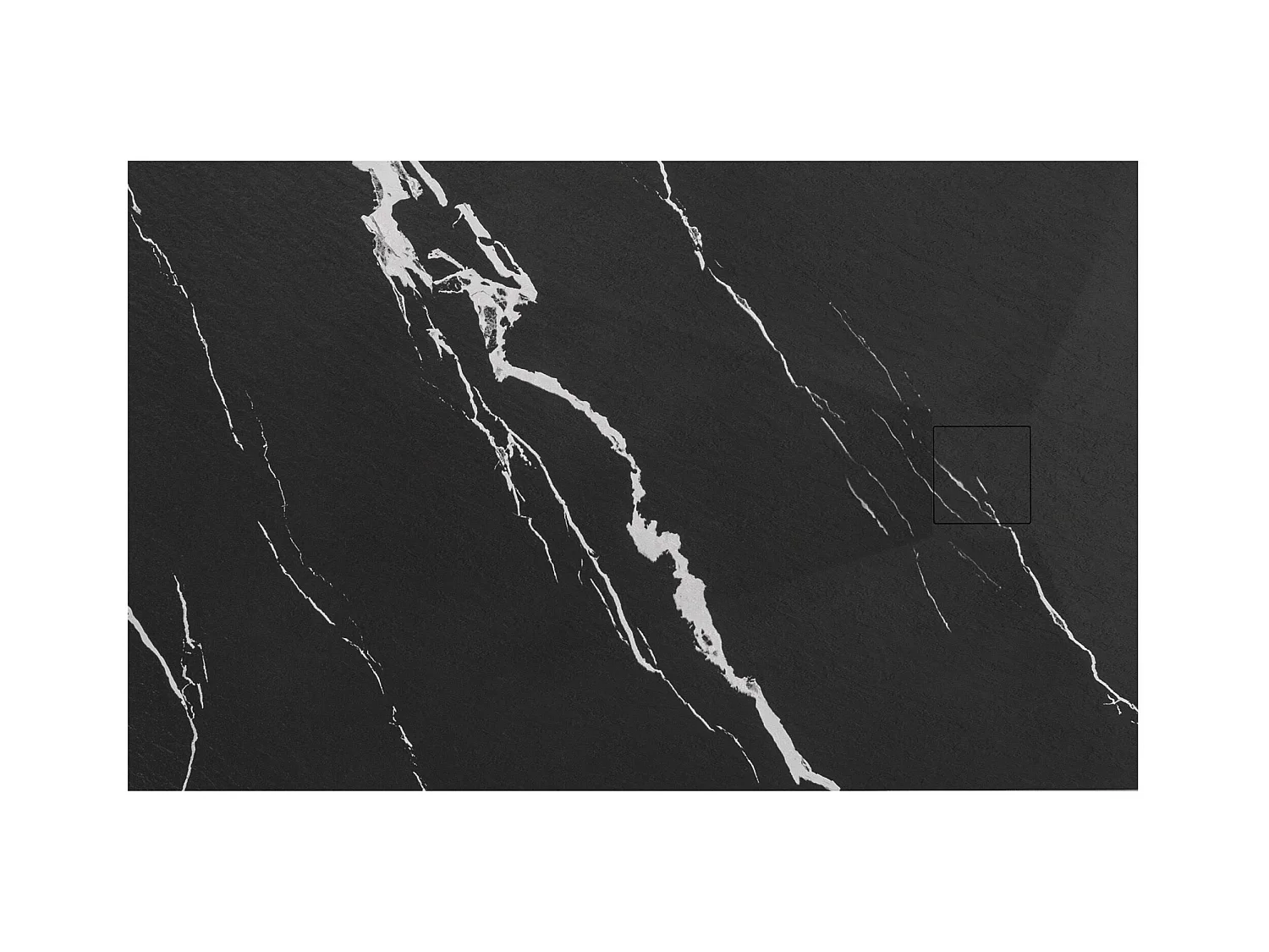 Receveur De Douche Rea Magnum Carrara 80X100 Black