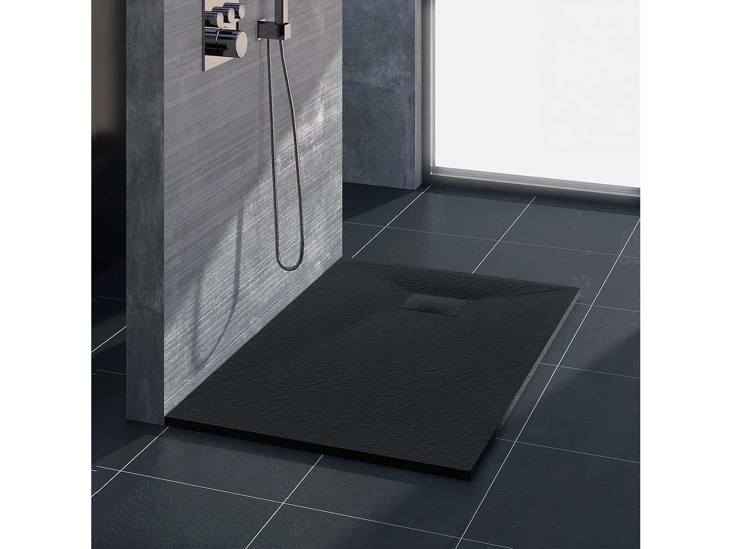 Receveur De Douche Rea Magnum 80X120 Black