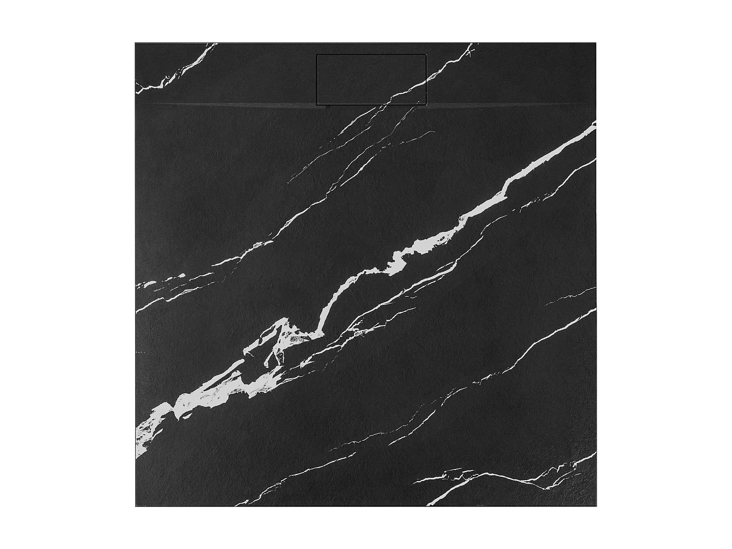 Douchebak Rea Bazalt Carrara 90X90 Black