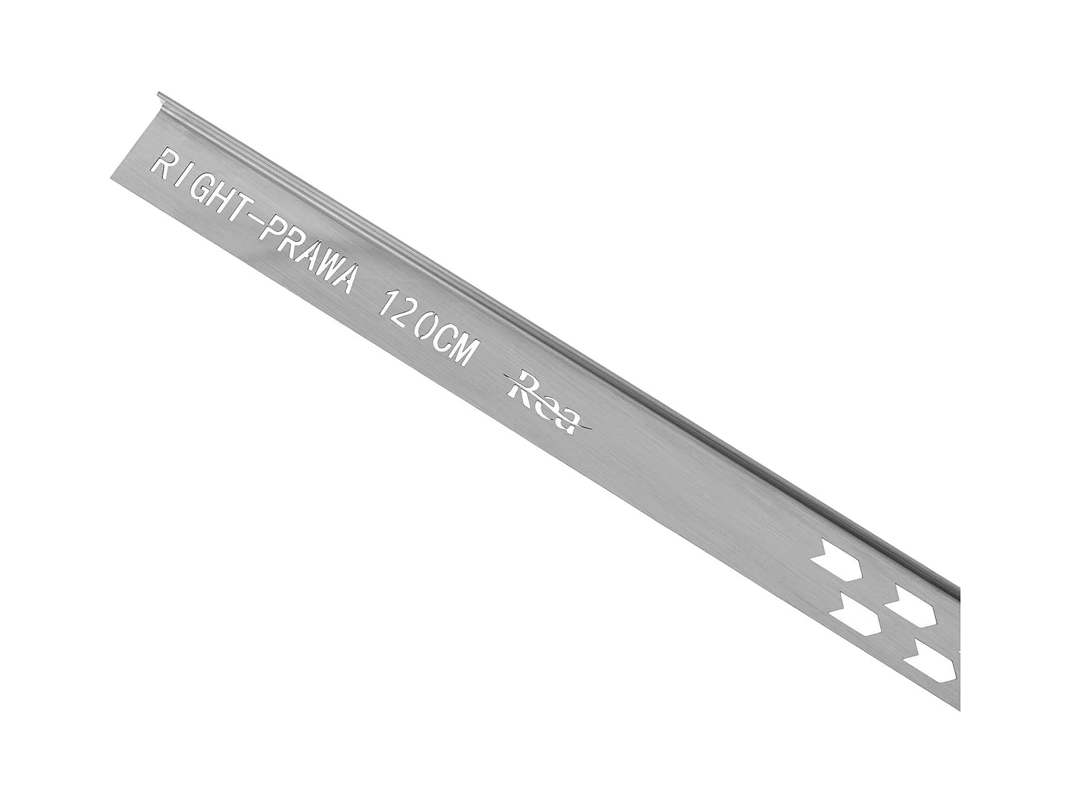 Profilé De Chute Latéral Pour Receveur De Douche Rea 120Cm Right Brush Nickel