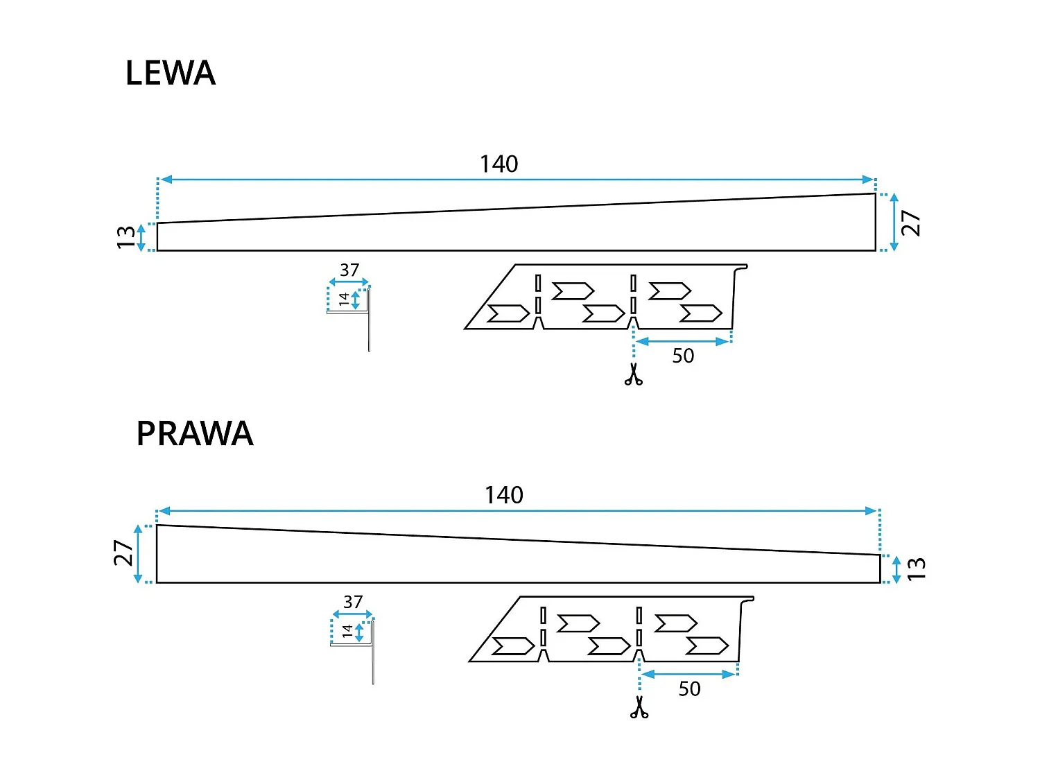 Faixa De Base De Chuveiro Inclinada Rea 140Cm Right Gold
