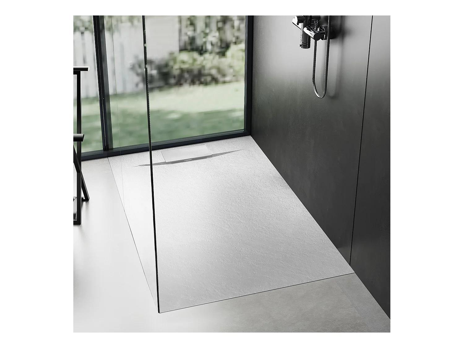 Receveur De Douche Rea Bazalt 80X120 White