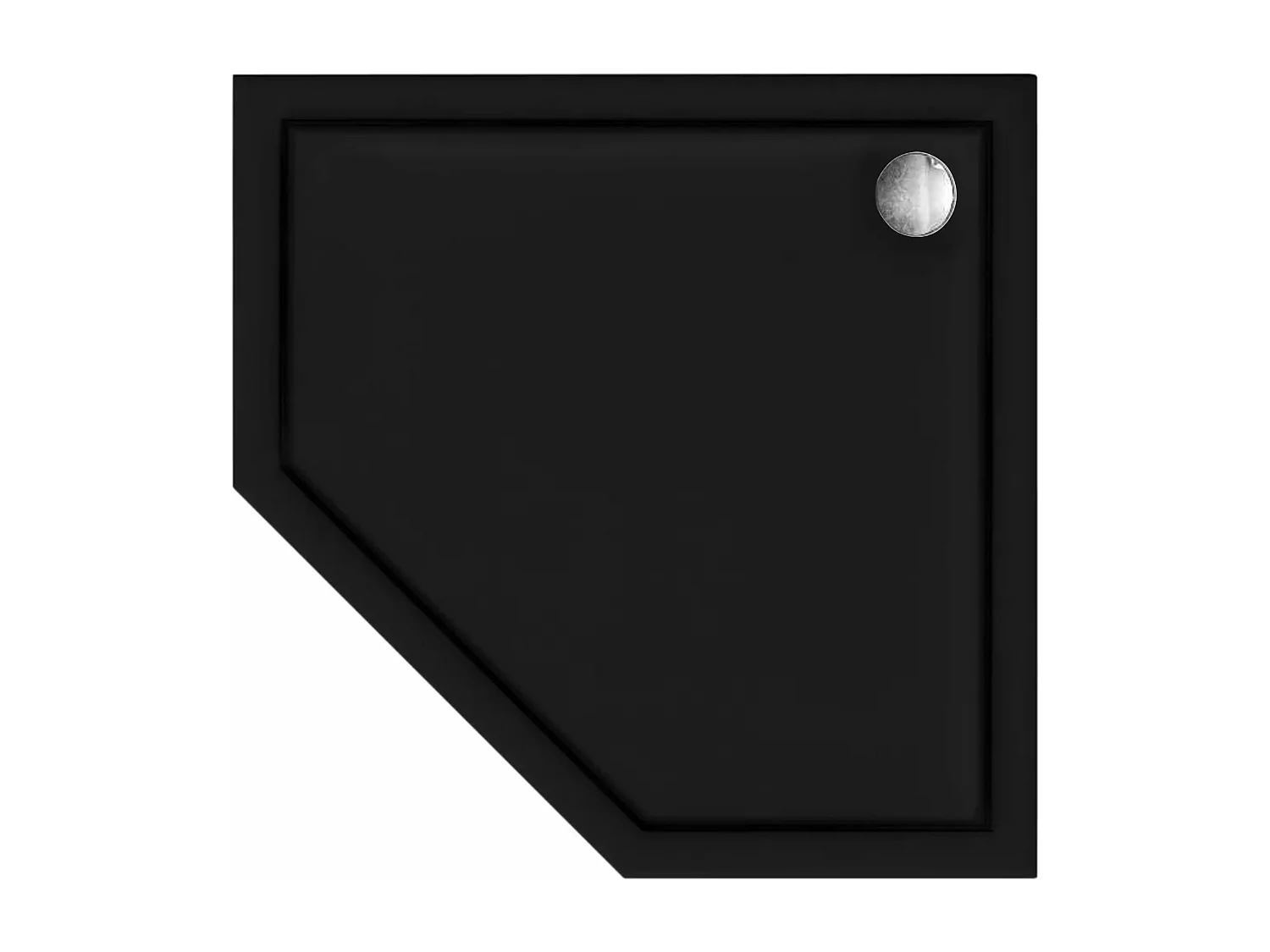 Douchebak Rea Diamond 90X90X5Cm Black