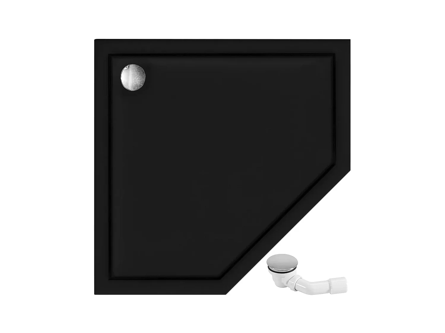 Receveur De Douche Rea Diamond 90X90X5Cm Black