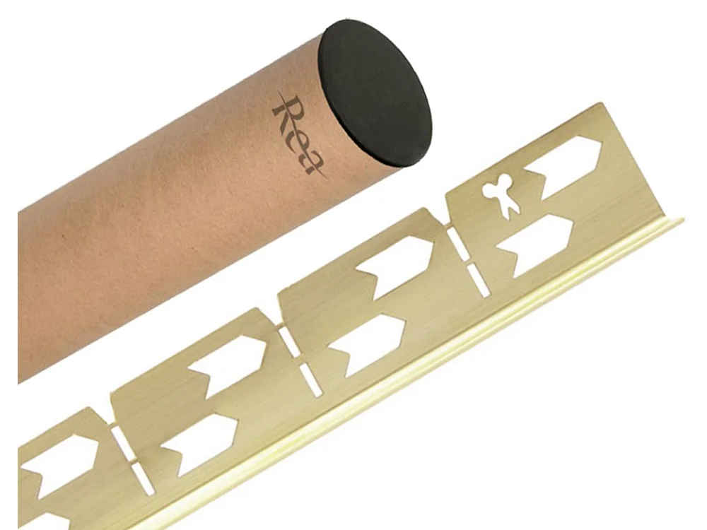 Faixa De Base De Chuveiro Inclinada Rea 120Cm Right Brush Gold