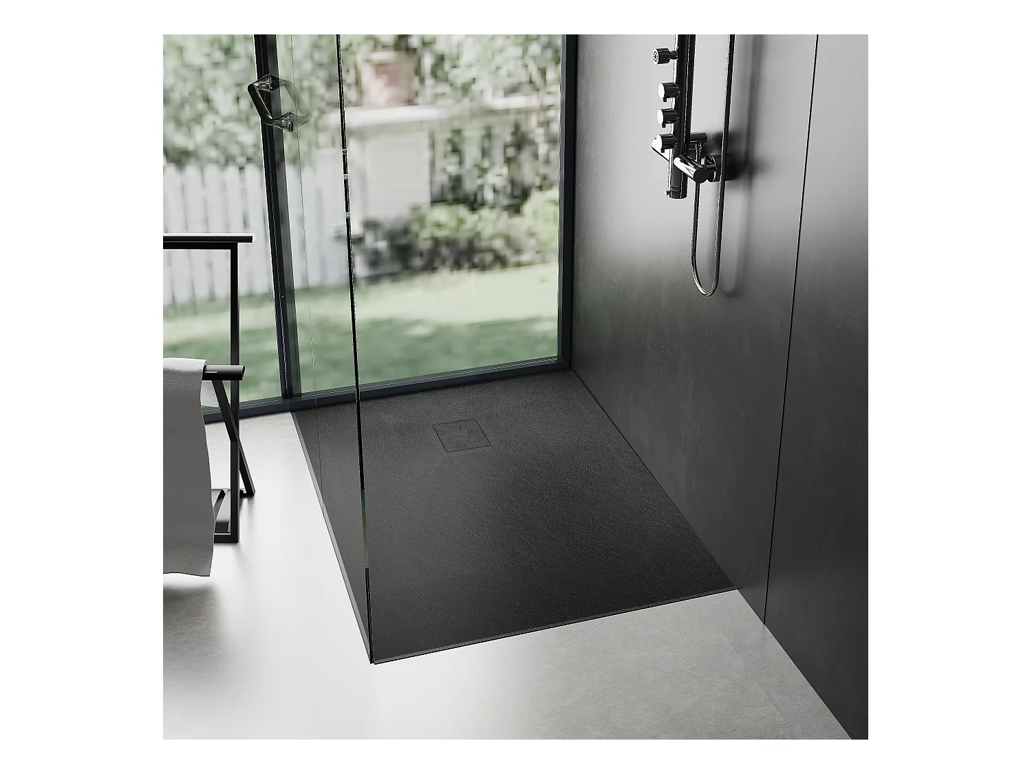 Receveur De Douche Rea Magnum 90X120 Black