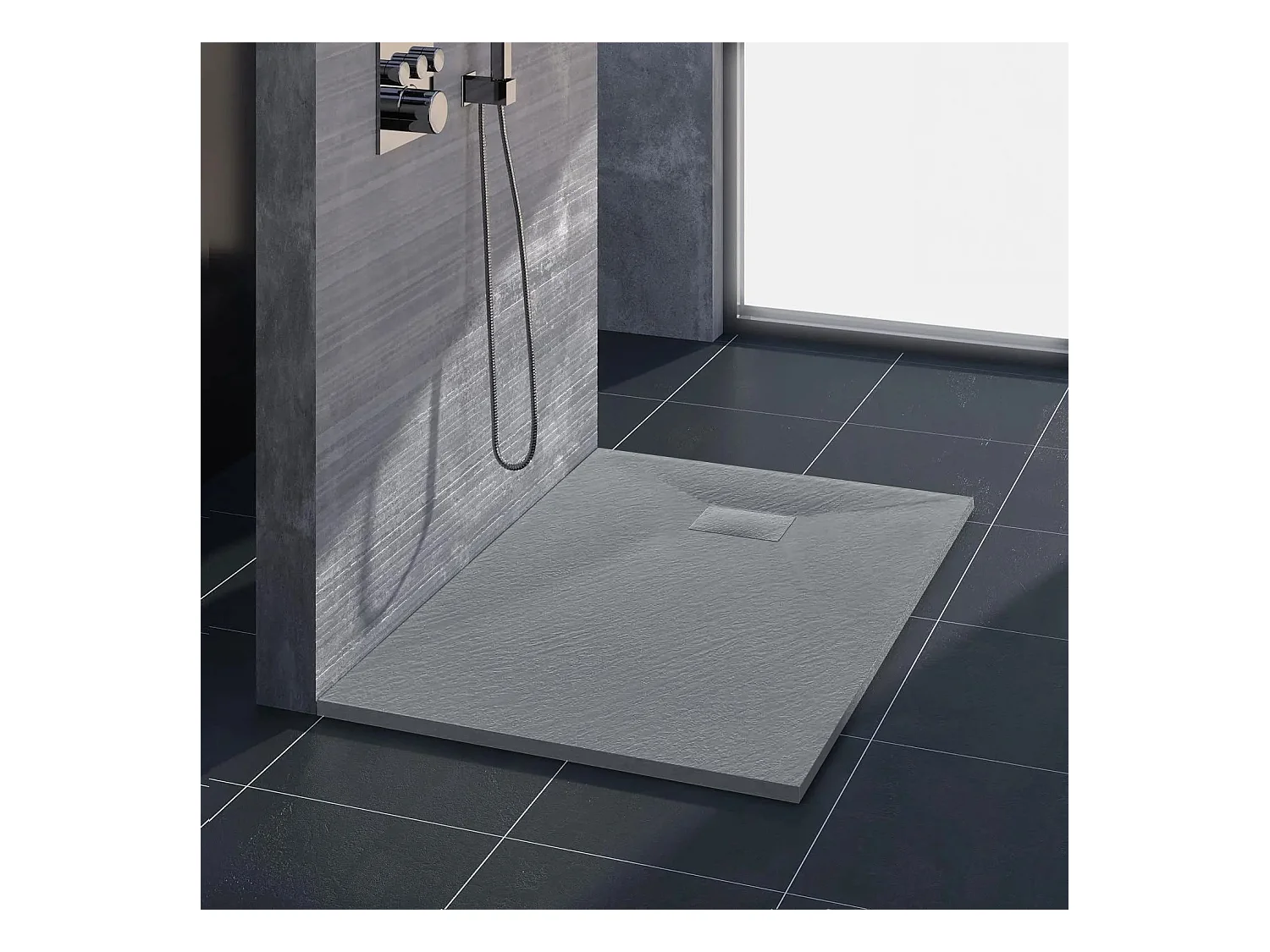 Plato De Ducha Rea Magnum 80X100 Grey