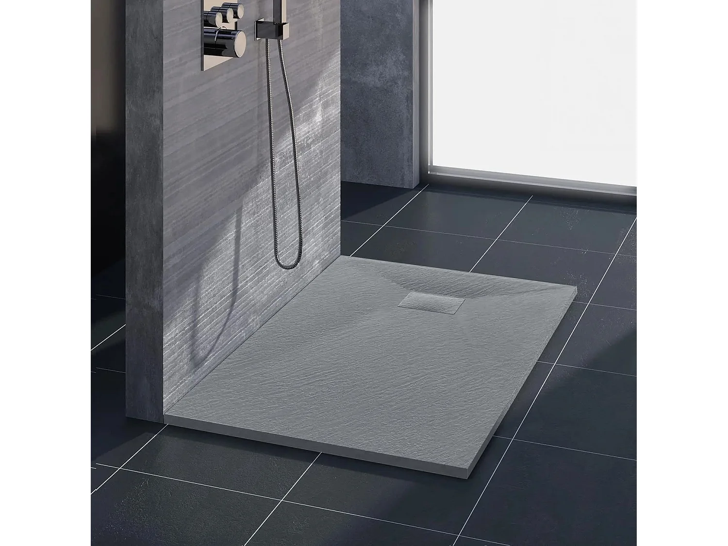 Receveur De Douche Rea Magnum 80X100 Grey