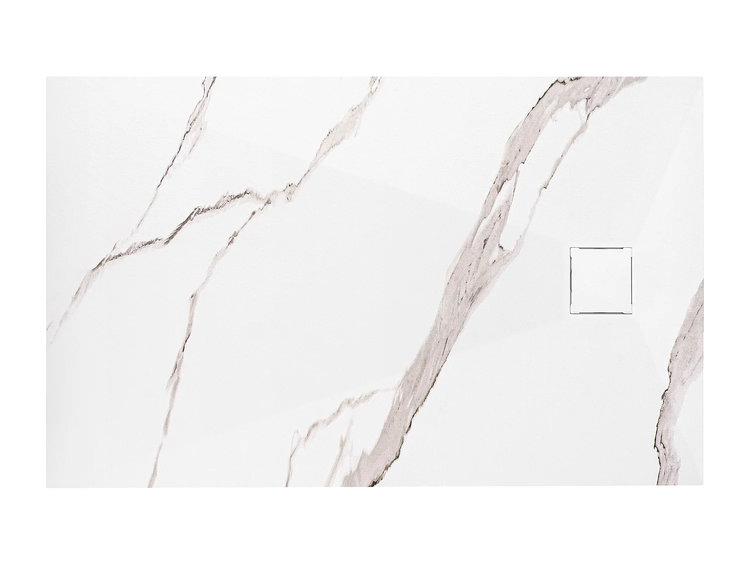 Plato De Ducha Rea Magnum Carrara 80X100 White