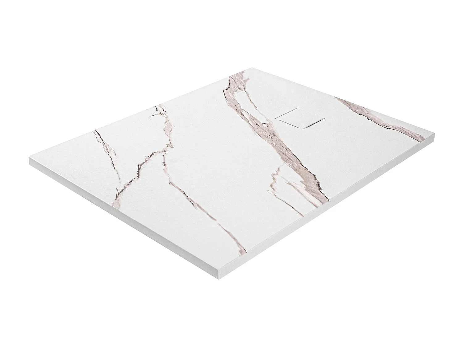 Plato De Ducha Rea Magnum Carrara 80X100 White