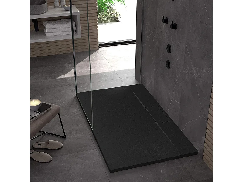 Douchebak Rea Bazalt Long 90X120 Black