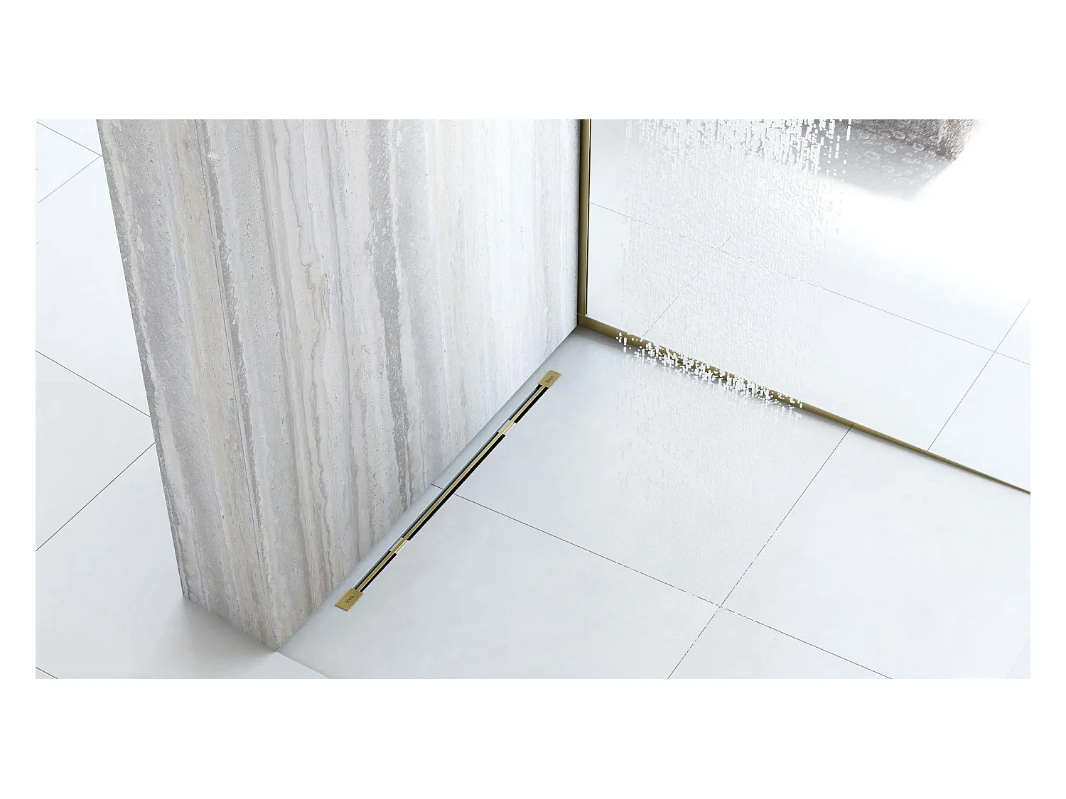 Verloopprofiel Rea 120Cm Left Brush Gold