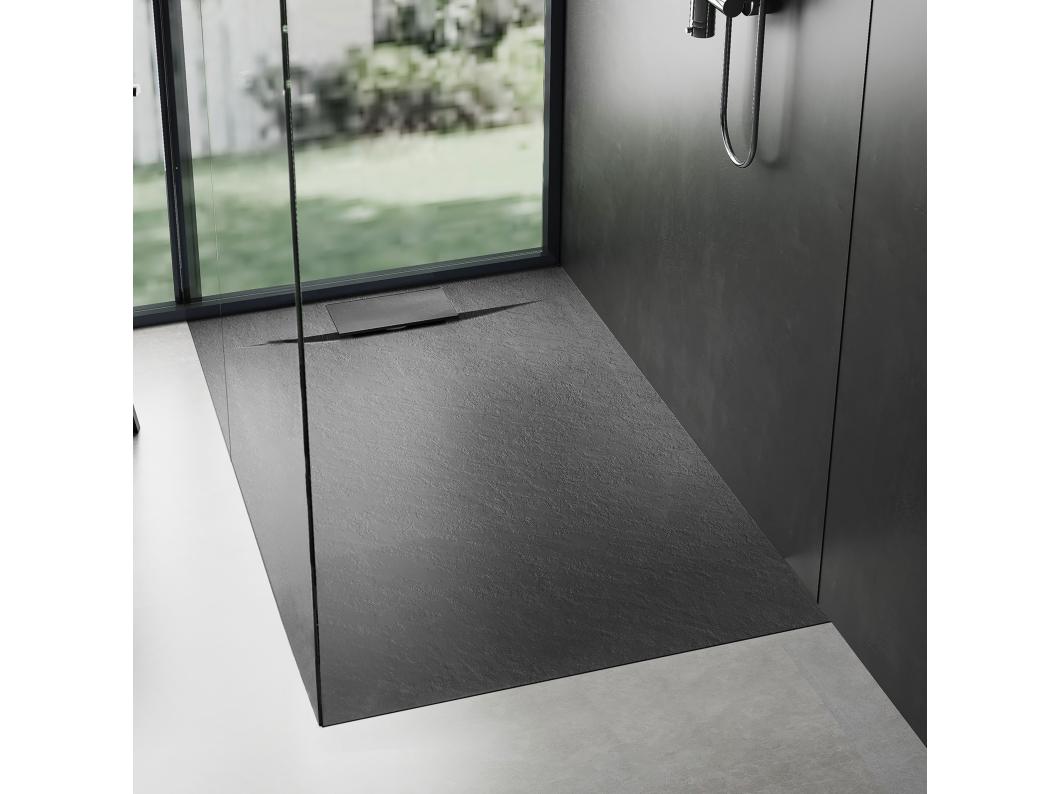 Douchebak Rea Bazalt 80X120 Black