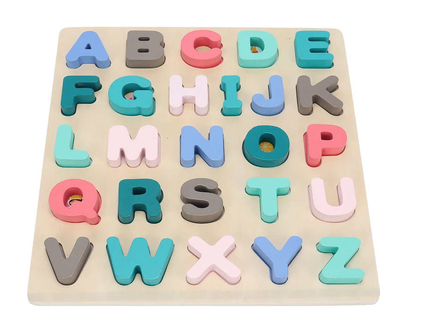 Gioco Puzzle Lettere Alfabeto per Bambini Rebecca Mobili Jambo Dai 3 anni Legno Multicolore 2,5x30x30