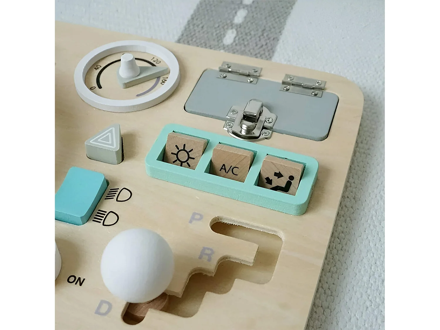 Gioco Volante con Cruscotto per Bambini Rebecca Mobili Dembani Dai 3 anni Legno Marrone Bianco 4,5x29,5x20