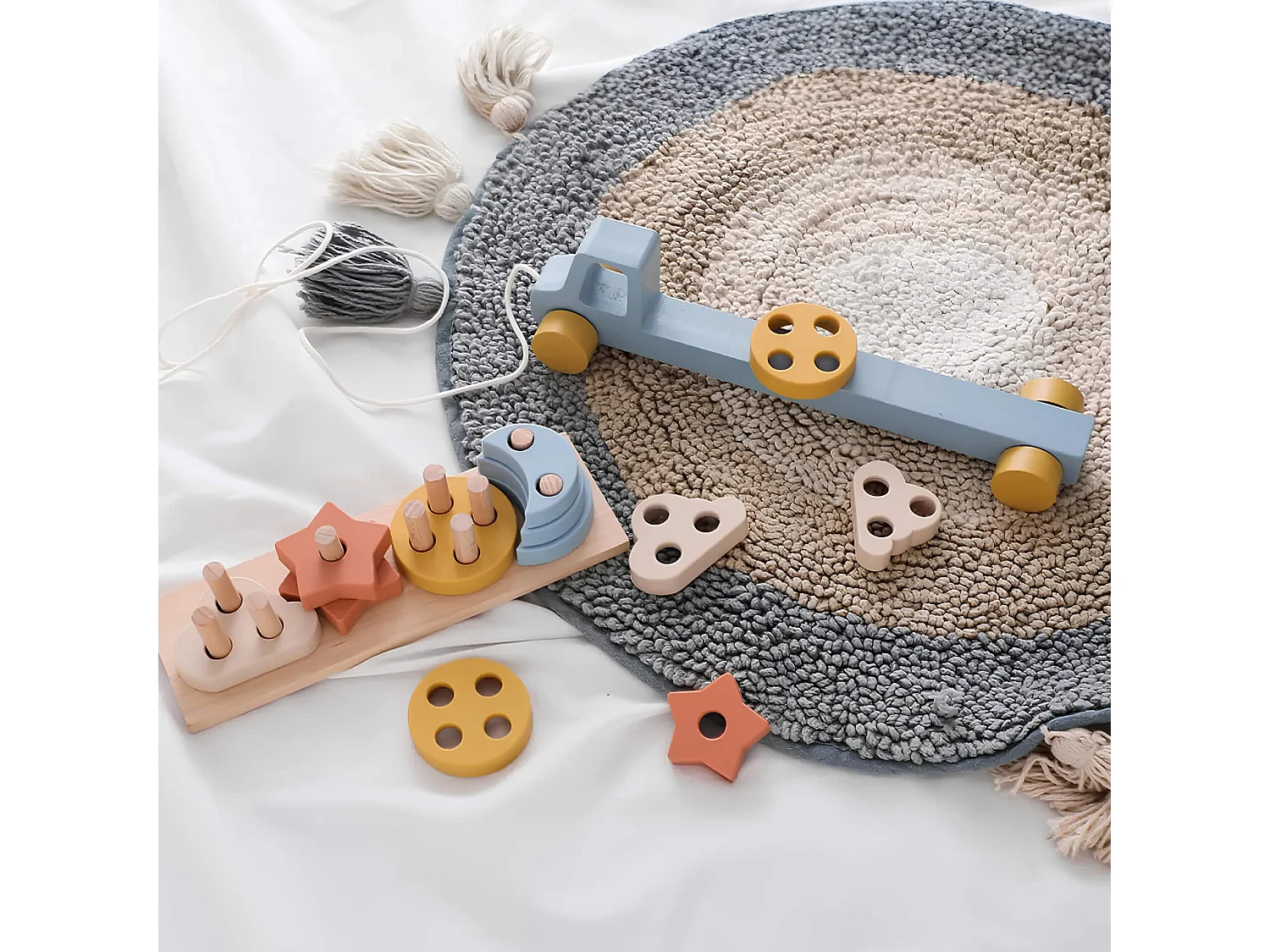 Juego Camión Montessori para Niños Rebecca Mobili Keyaki A partir de 3 años Madera Multicolor