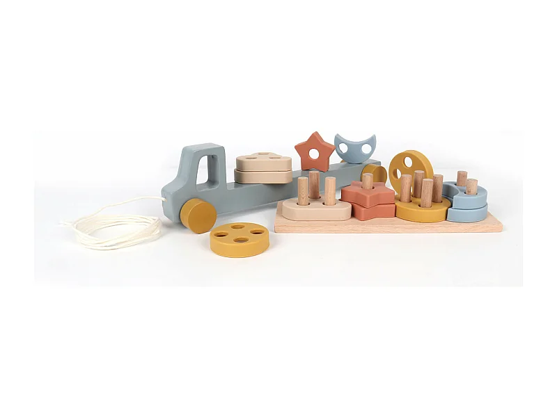 Juego Camión Montessori para Niños Rebecca Mobili Keyaki A partir de 3 años Madera Multicolor