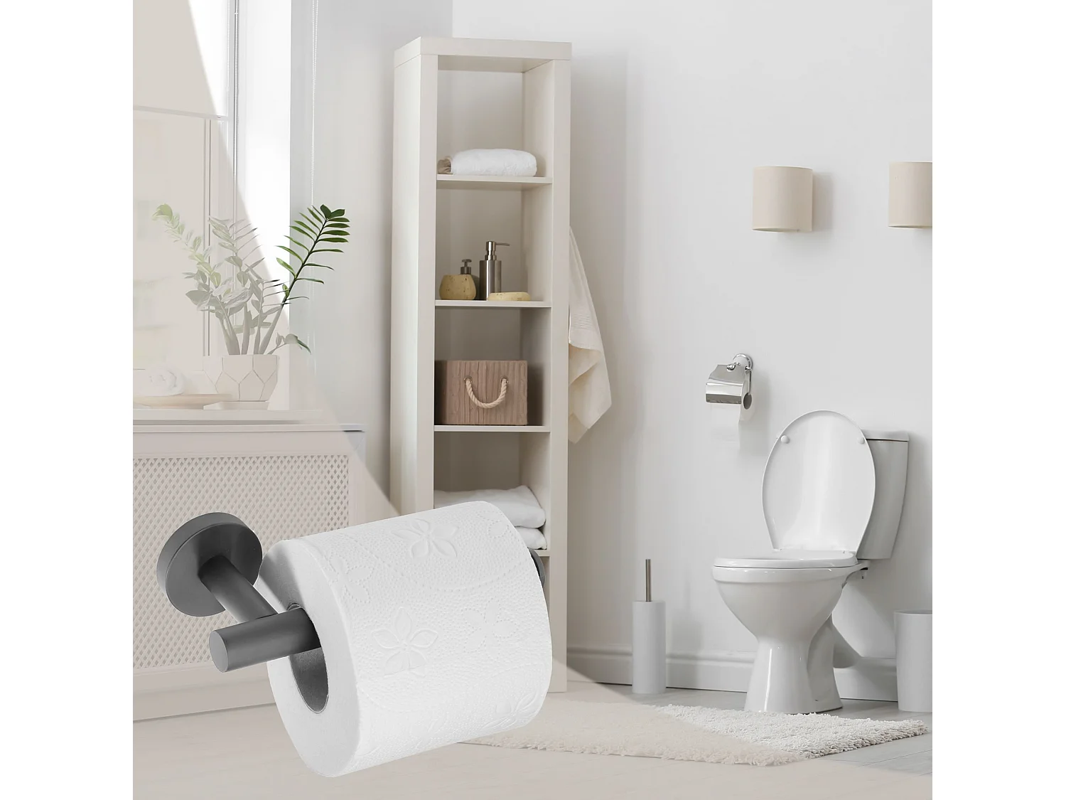 Toiletpapier Houders Rea 322231A Black