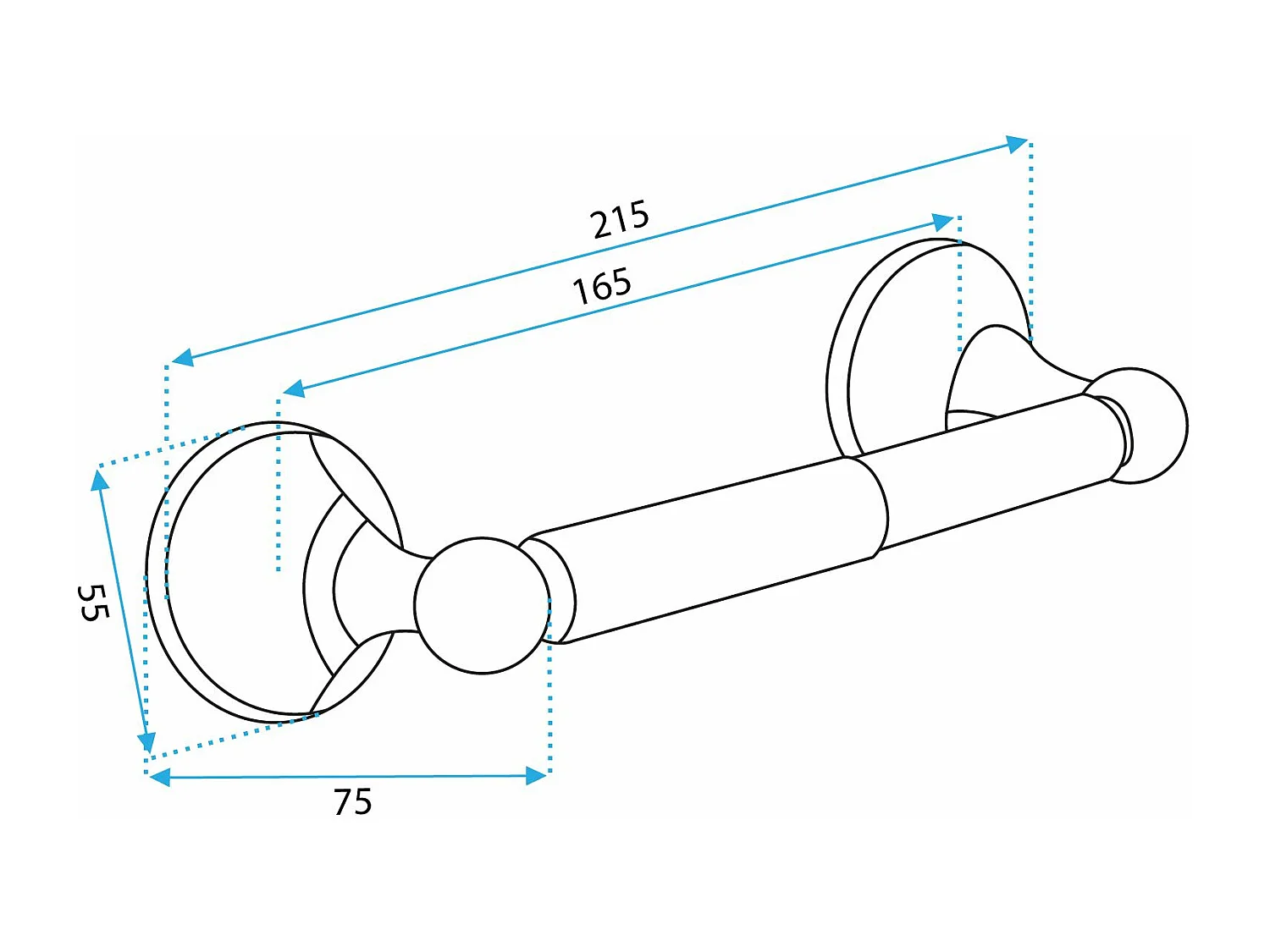 Porte-Papiers De Toilette Rea 332869A Black