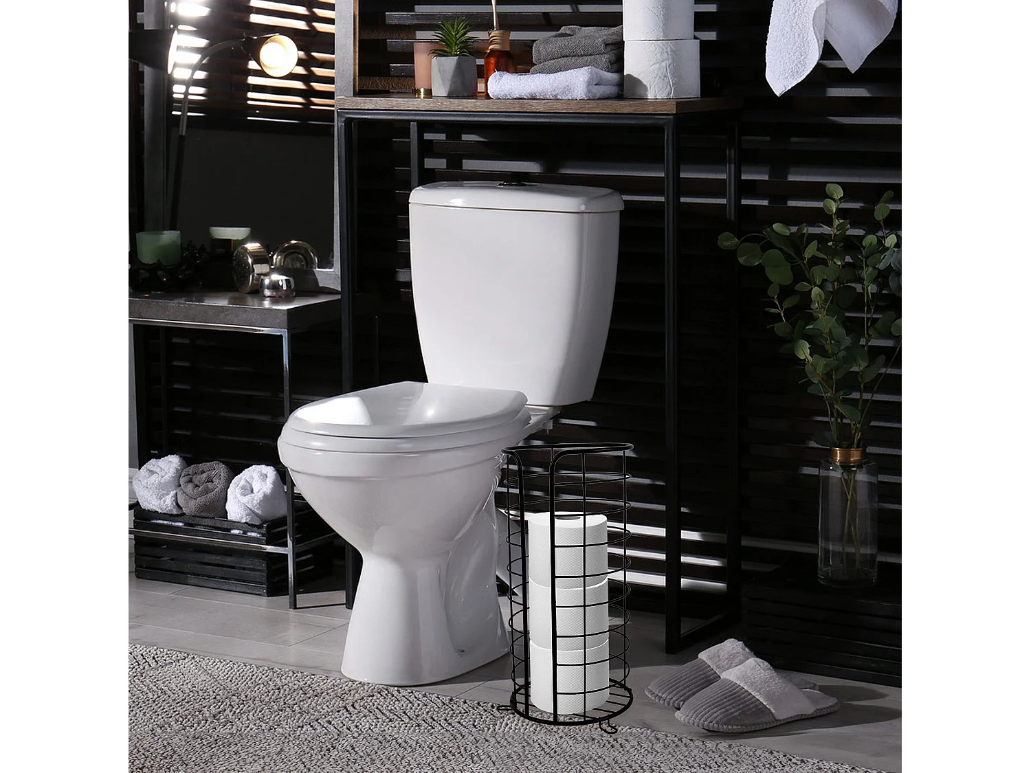 Ständer Für Toilettenpapier Rea 322743A Black