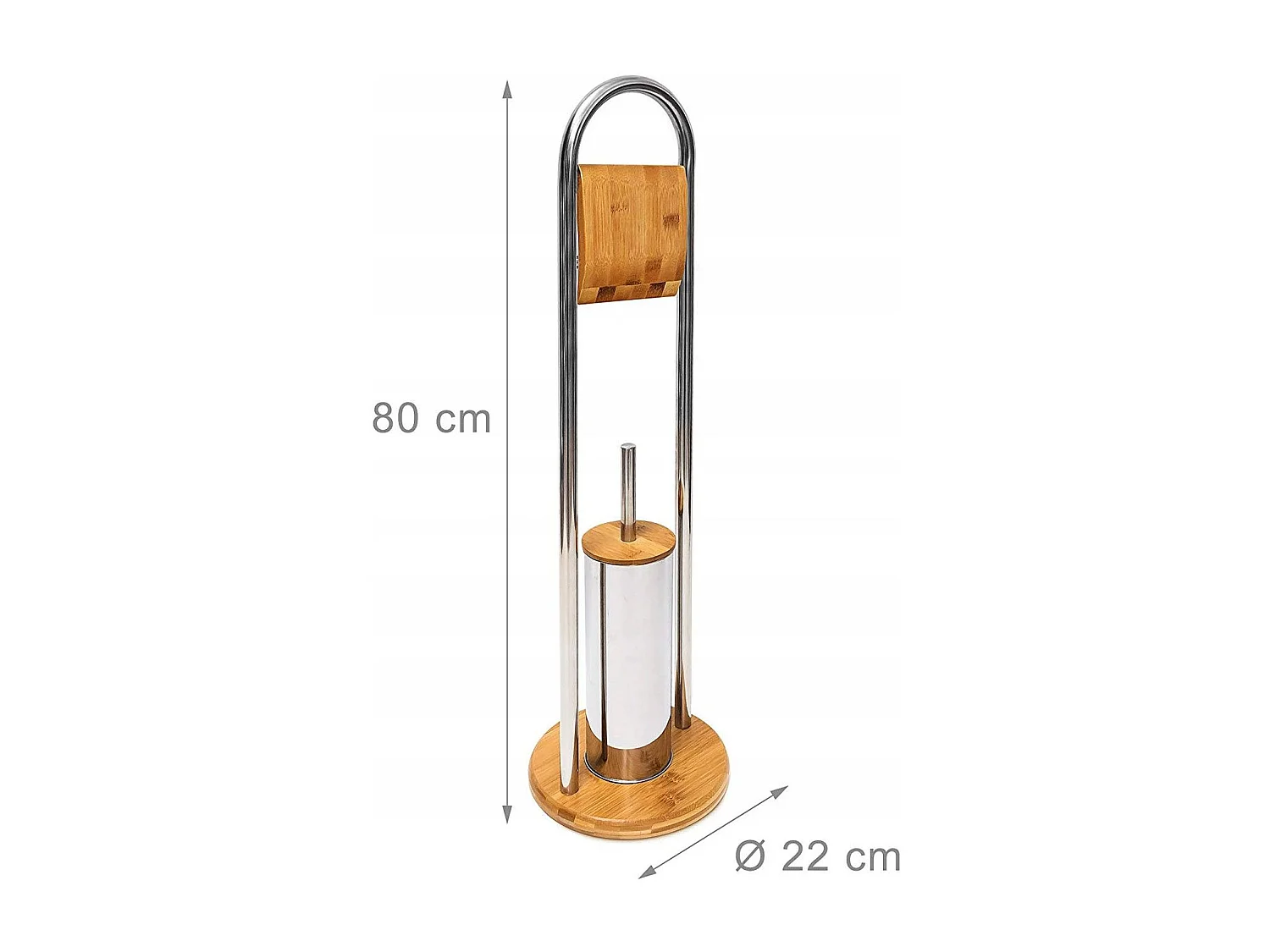 Soporte Para Papel Higiénico Y Escobilla Rea 390228 Beige