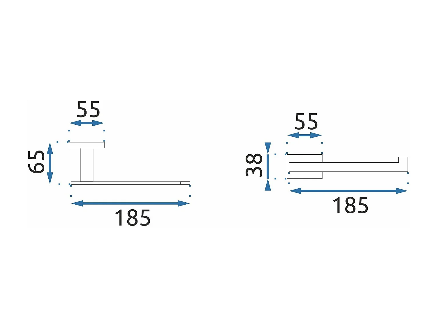 Toiletpapier Houders Rea 332921 Black