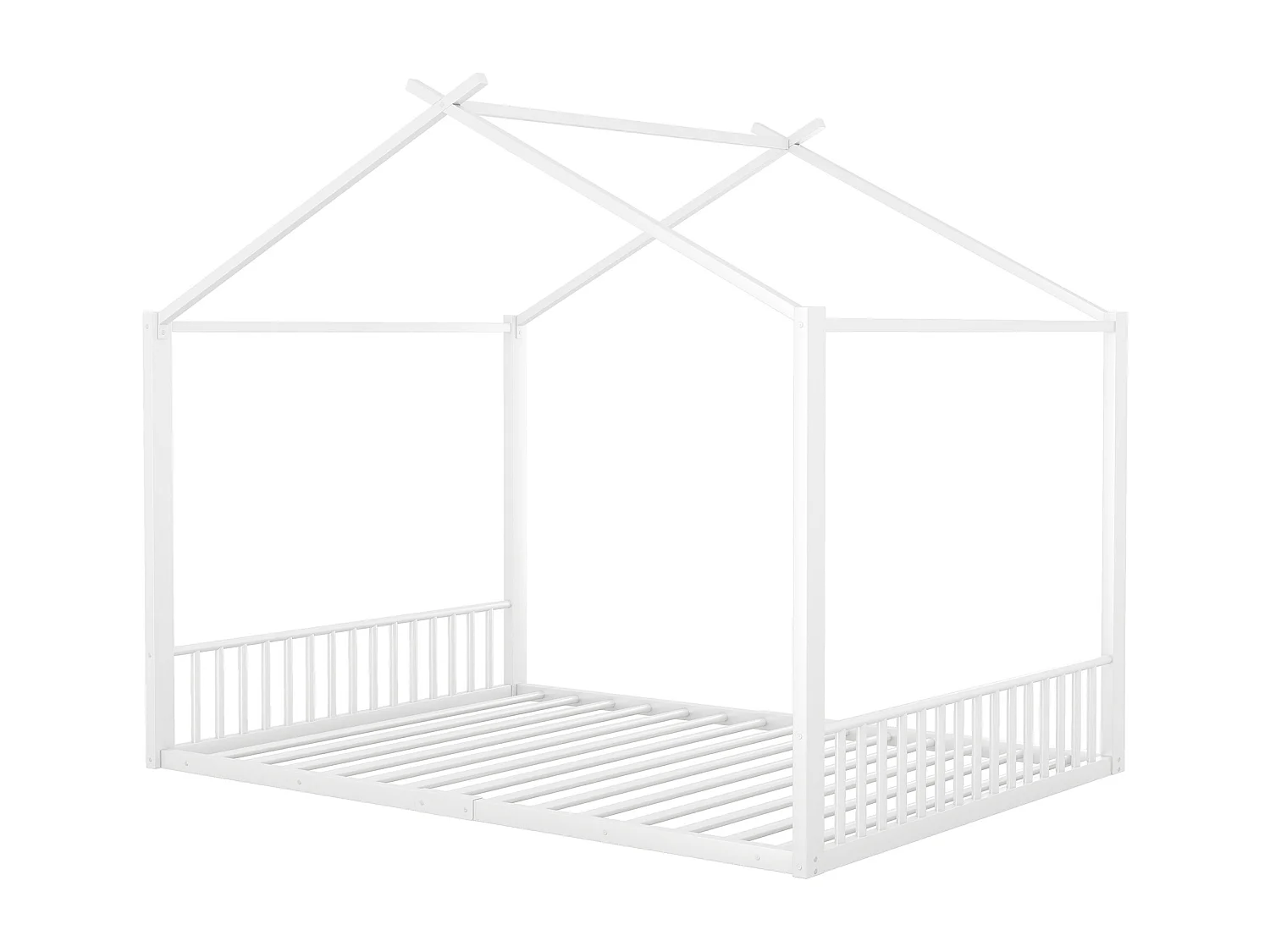 Letto cabina 140x200 cm - struttura in ferro - Bianco