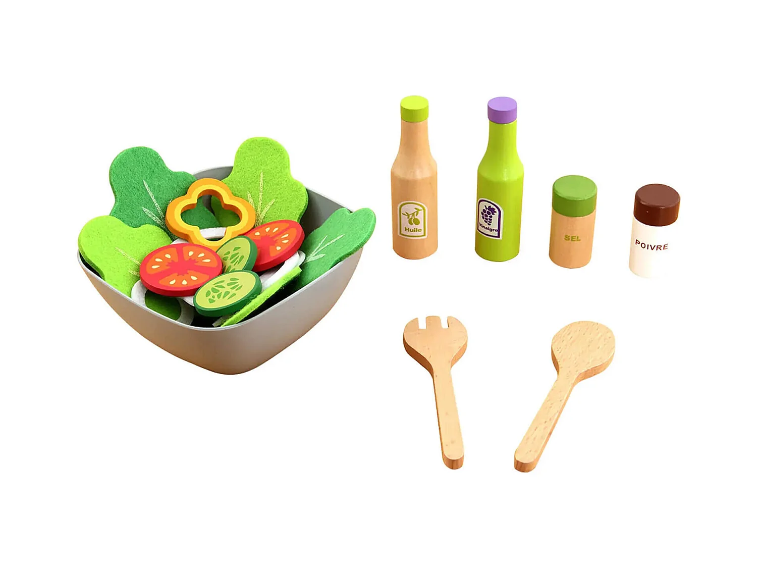 Jeu de Salade pour Enfants Tanah À partir de 3 ans Bois Multicolore