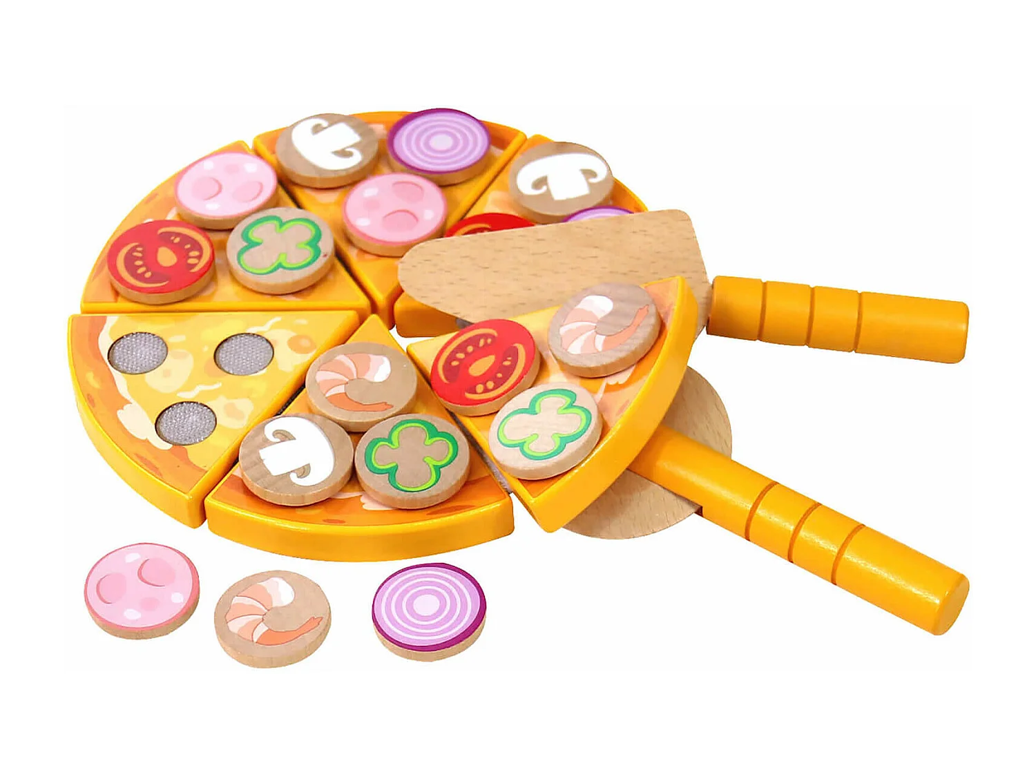 Gioco Pizza per Bambini Rebecca Mobili Okhar Dai 3 anni Legno Multicolore