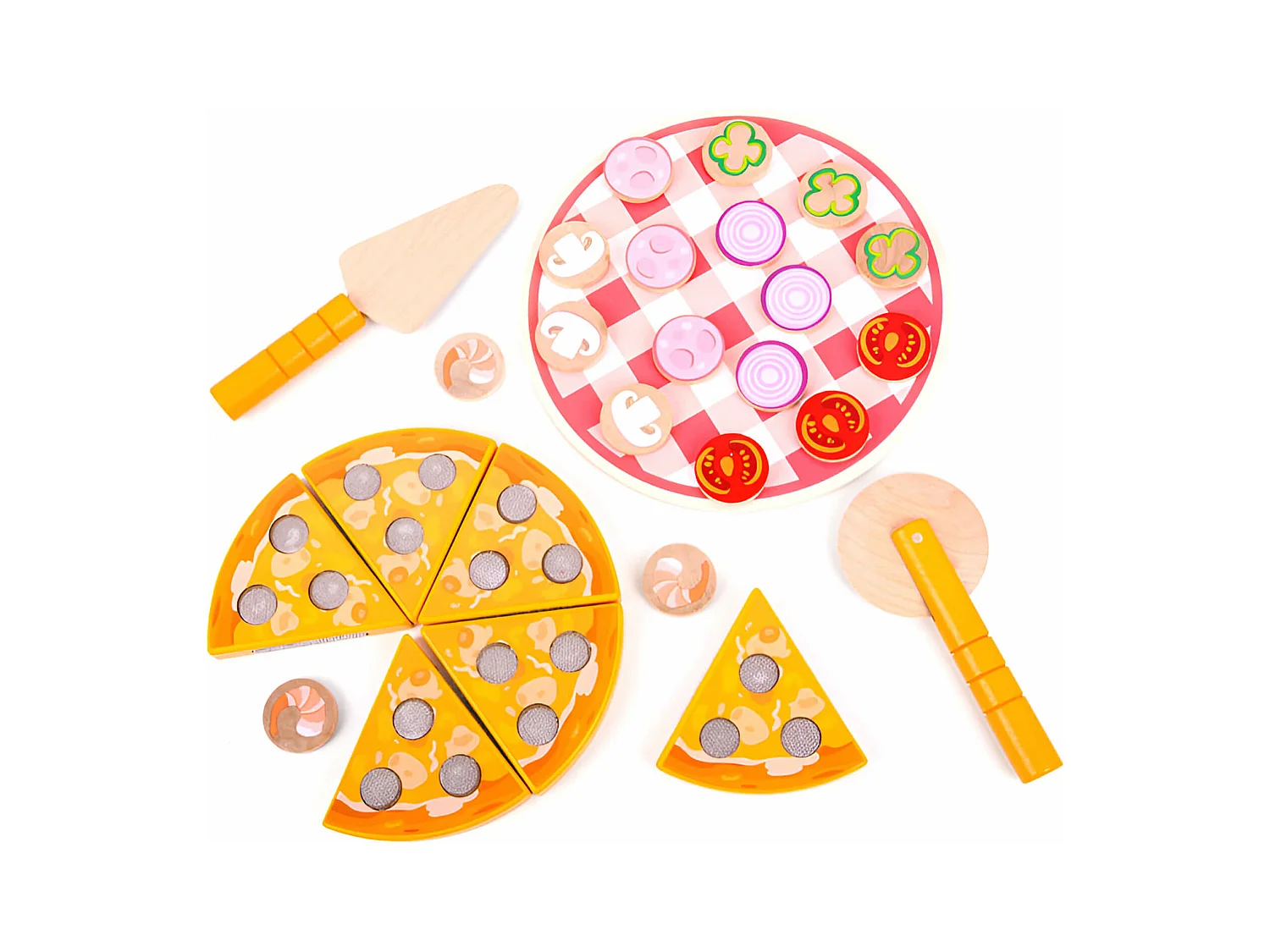 Jeu de Pizza pour Enfants Okhar À partir de 3 ans Bois Multicolore