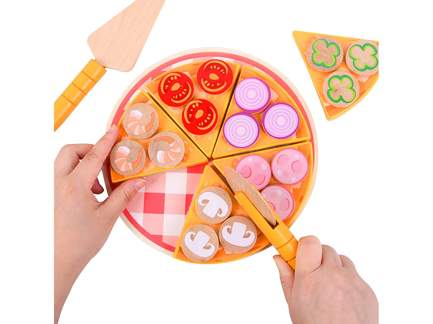 Gioco Pizza per Bambini Rebecca Mobili Okhar Dai 3 anni Legno Multicolore