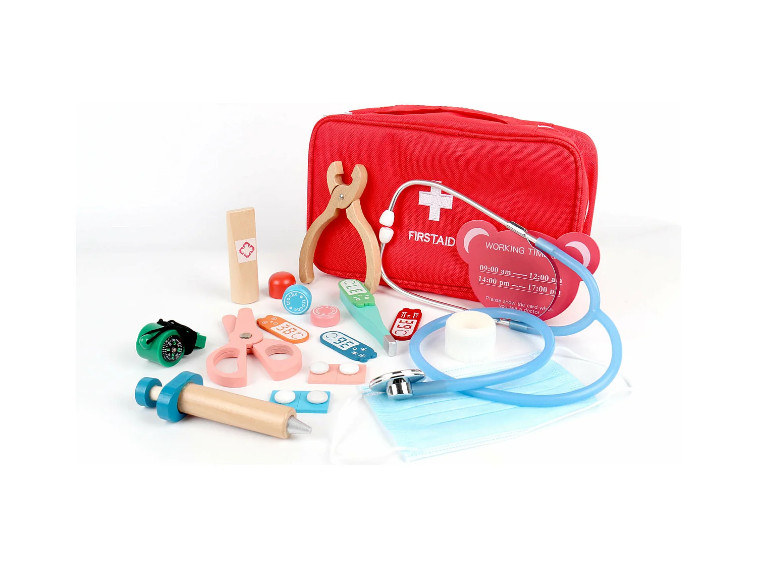 Jeu Kit de Médecin pour Enfants Muena À partir de 3 ans Bois Multicolore